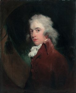 Portrét Hon. Peniston Lamb, poloviční délka, v sametovém kabátě s bílou kravatou, předstíraný ovál od Thomas Lawrence