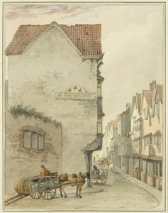 Back Street, při pohledu na jih (akvarel na papíře) od Thomas Leeson the Elder Rowbotham