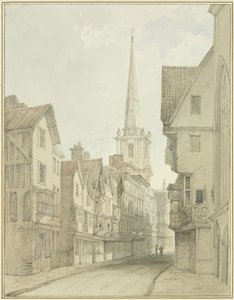 Široká ulice (akvarel na papíře) od Thomas Leeson the Elder Rowbotham