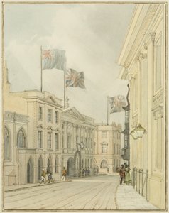 Corn Street z Council House (akvarel na papíře) od Thomas Leeson the Elder Rowbotham