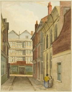 Mary-le-Port Street při pohledu ze sýrového trhu (akvarel na papíře) od Thomas Leeson the Elder Rowbotham