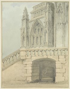 Redcliffe Conduit a část North Porch (akvarel na papíře) od Thomas Leeson the Elder Rowbotham