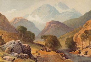 Skotsko, Benvenue (barva litho) od Thomas Leeson the Elder Rowbotham