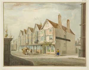 Jižní strana King Street s Llandoger Trow od Thomas Leeson the Elder Rowbotham