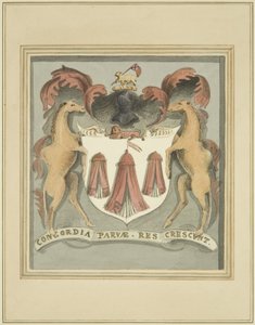 Krejčovské paže na chudobincích obchodníka Taylorse (tužka a akvarel na papíře) od Thomas Leeson the Elder Rowbotham