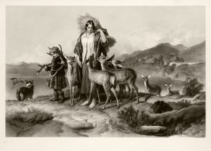 Lesníkova rodina (mezzotinta) od Thomas Lewis Atkinson