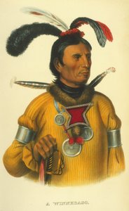 A Winnebago, 1854 (ručně kolorované lito)