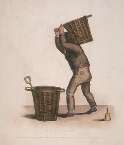 Prachař nesoucí na zádech koš odpadu, 1820