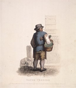 Prodavač řeřichy s košíkem na paži, 1820