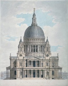 Západní fronta katedrály svatého Pavla, City of London, 1780 od Thomas Malton II