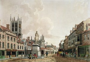 Tržní náměstí, Hull, pohled na sever od Thomas Malton Jnr.