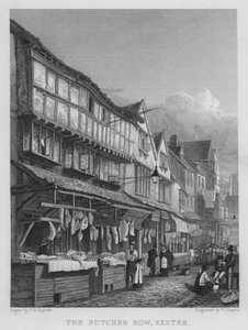 The Butcher Row, Exeter (rytina)