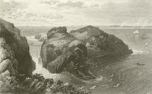 Carrick A Rede, pobřeží Antrim, Irsko od Thomas Mann Baynes