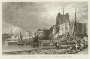 Hrad a město Carrickfergus od Thomas Mann Baynes
