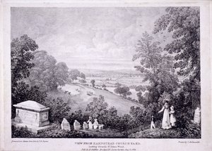 Celkový pohled na Hampstead, Londýn. 1822 od Thomas Mann Baynes