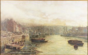 River Wear, severní břeh při pohledu na západ od celnice (akvarel na papíře) od Thomas Marie Madawaska Hemy