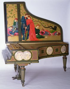 Koncertní křídlo Sebastiena Erarda, kolem roku 1850 (lakované dřevo, ebenové a slonovinové klávesy)