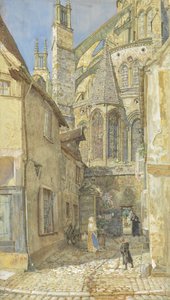 Kaple a apsida katedrály v Bourges, 1899 (čb na papíře)