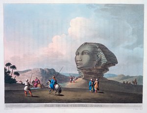Hlava Kolosální sfingy, Gíza, Egypt, 1801
