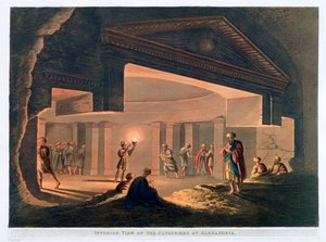 „Vnitřní pohled na katakomby v Alexandrii“, Egypt, 1802