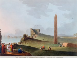 „Obelisky v Alexandrii, zvané Kleopatřiny jehly“, Egypt, 1802