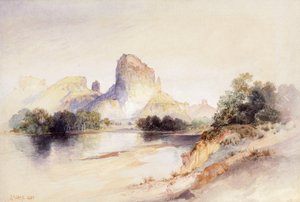 Castle Butte, Green River, Wyoming, 1894 od Thomas Moran