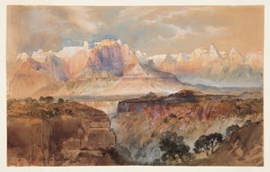 Cliffs of the Rio Virgin, South Utah od Thomas Moran
