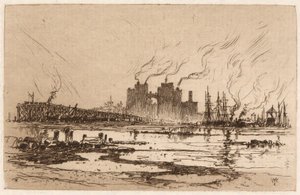 Communipaw, N.J. od Thomas Moran