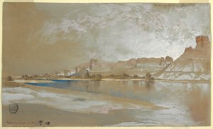 Kresba, Green River od přívozu, Wyoming Territory, 11. září 1889 od Thomas Moran