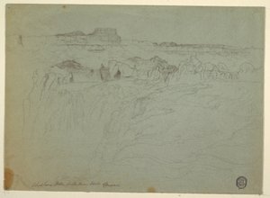 Kresba, Shoshone Falls, Snake River, Idaho, 1875 od Thomas Moran