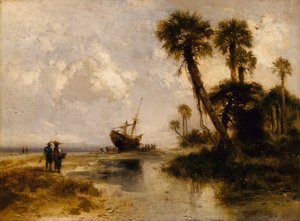 Ostrov Fort George, Florida od Thomas Moran