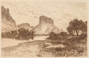 Green River, území Wyomingu od Thomas Moran