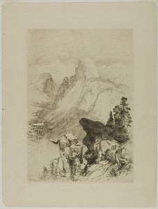 Half-Dome, pohled z Moran Point od Thomas Moran