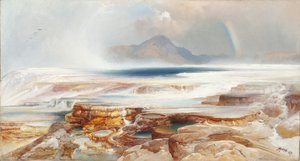 Horké prameny Yellowstonu od Thomas Moran