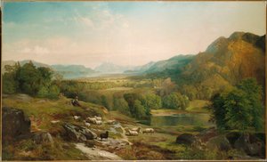 Minding the Flock, c.1867 od Thomas Moran