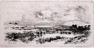 Montauk Ponds, Long Island od Thomas Moran