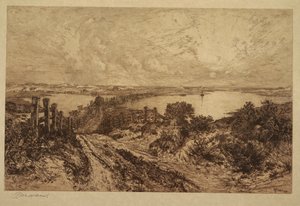 Ráno, rybník Hook, East Hampton od Thomas Moran