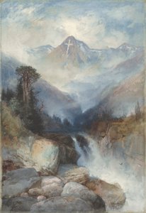 Hora svatého Kříže, 1890 (akvarel a kvaš nad grafitem) od Thomas Moran