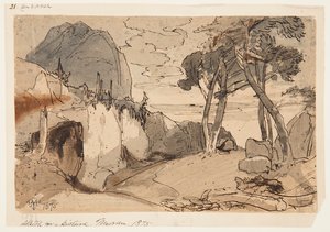 Silnice v horské krajině od Thomas Moran