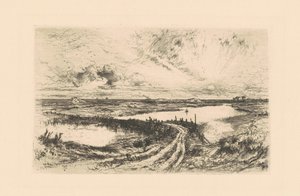 Východ slunce – rybník, Easthampton, Long Island od Thomas Moran