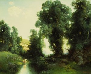 Koupací díra, Cuernavaca, Mexiko, 1913 od Thomas Moran