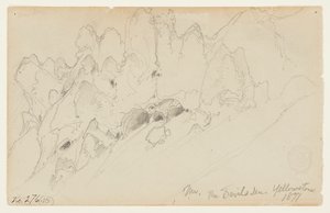 Ďáblova doupě, Yellowstone od Thomas Moran