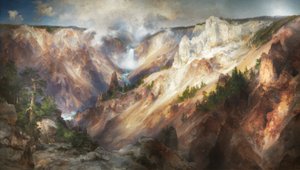 Velký kaňon v Yellowstone, 1893-1901.