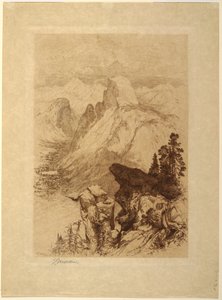 Jižní dóm, Yosemitské údolí od Thomas Moran