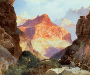 Pod červenou zdí, Grand Canyon of Arizona, 1917 od Thomas Moran