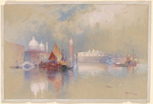 Pohled na Benátky od Thomas Moran