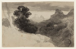 Pohled na Tetons, Wyoming od Thomas Moran