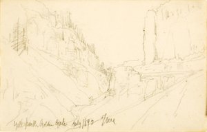 Yellowstonský park, Golden Gate od Thomas Moran