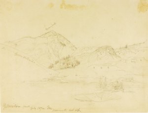 Yellowstonský park, Mammoth Hot Springs od Thomas Moran