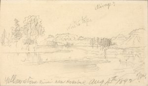 Yellowstone River, poblíž Rosebudu od Thomas Moran